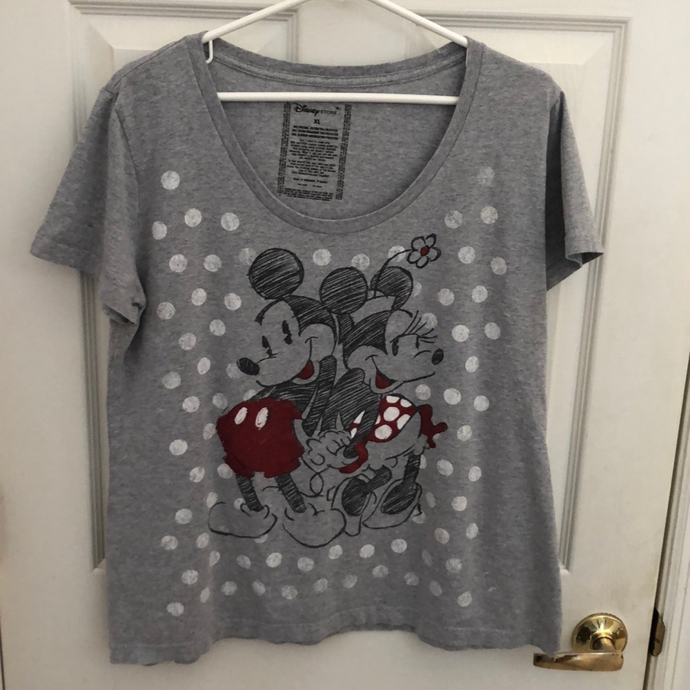 Disney Mickey & Mini Mouse Tee Shirt Top Sz XL